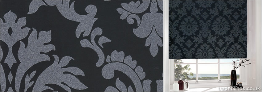 Renaissance Raven Patterned Roller Blinds - Wide