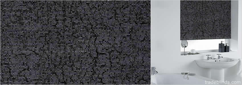 Planet Black PVC Waterproof Roller Blinds - Wide