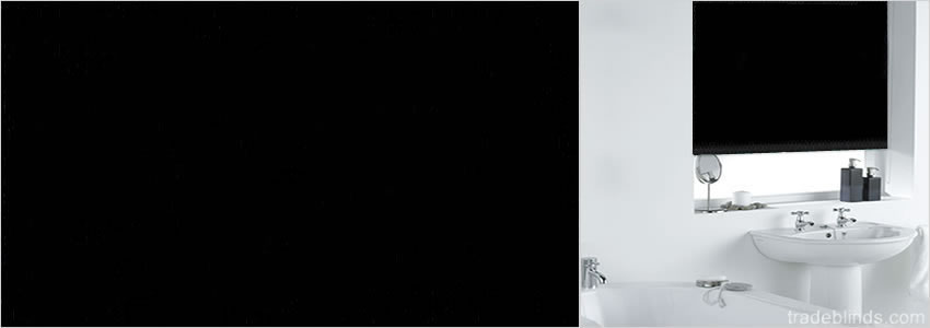 Multi Lux Black PVC Waterproof Roller Blinds - Wide