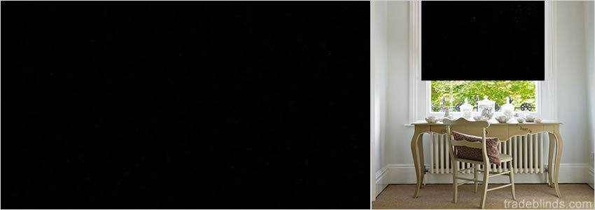 Starlight Black Blackout Roller Blinds - Wide