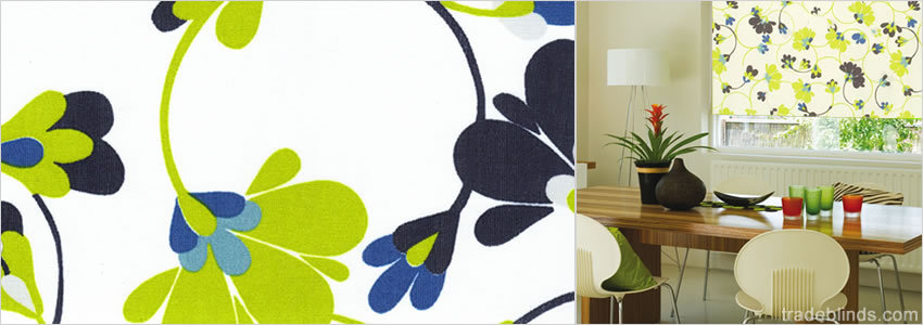 Flowers Boutique Patterned Roller Blinds - Wide