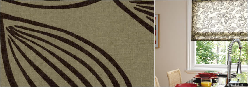 Leafy Lane Bison Patterned Roller Blinds - Wide