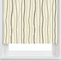 Luxury Brown, Beige & Ivory Cream Dotty Stripes Blackout Roller Blinds