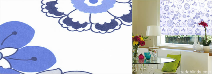 Floral Fizz Jive Patterned Roller Blinds - Wide