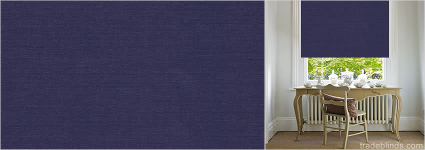 Sweet Dreams Indigo Blackout Roller Blinds - Wide