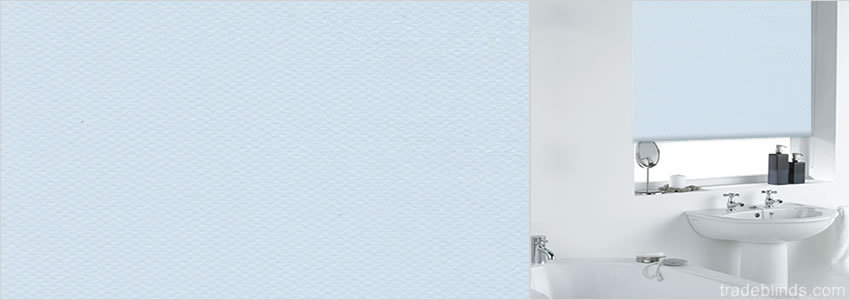 Multi Lux Powder Blue PVC Waterproof Roller Blinds - Wide