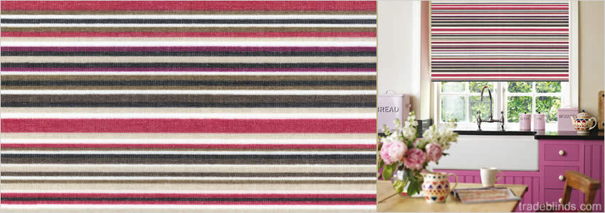 Maine Jazzberry Patterned Roller Blinds - Wide