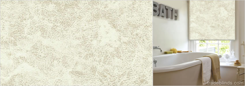 Spa Vanilla PVC Waterproof Roller Blinds - Wide