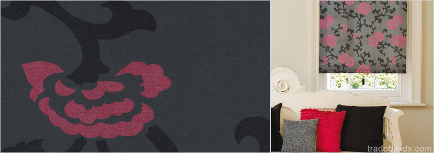 Romany Peony Patterned Roller Blinds - Wide