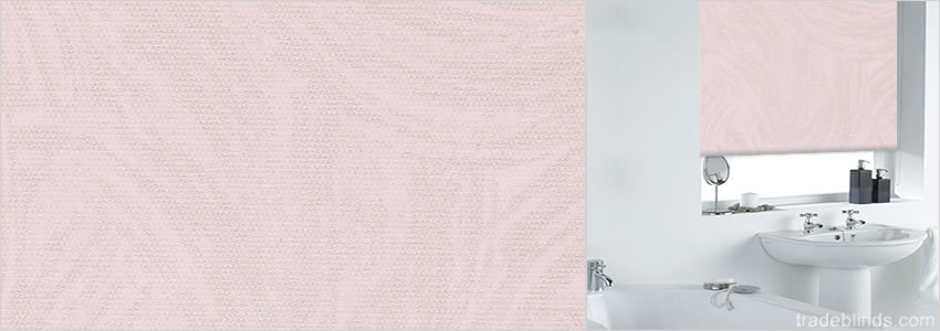Malabo Petal Pink PVC Waterproof Roller Blinds - Wide