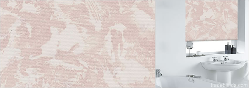 Cloud Rose PVC Waterproof Roller Blinds - Wide