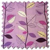Funky Leafs Patterned Purple & Lilac Roman Blinds, Made to Measure