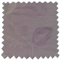 Leaf Patterned Silver & Lilac Roman Blinds, Made to Measure