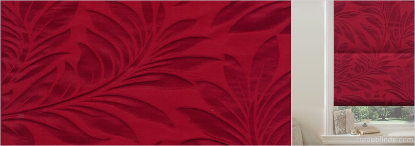 Valencia Cardinal Red Roman Blinds - Wide
