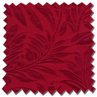Glamorous & Plush Embossed Leaf Patterned Deep Red Roman Blinds