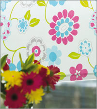Funky Floral Patterned Roller Blind