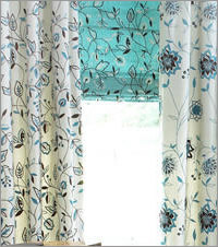 Floral Roman Blind