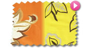 Orange and Yellow Roman Blinds